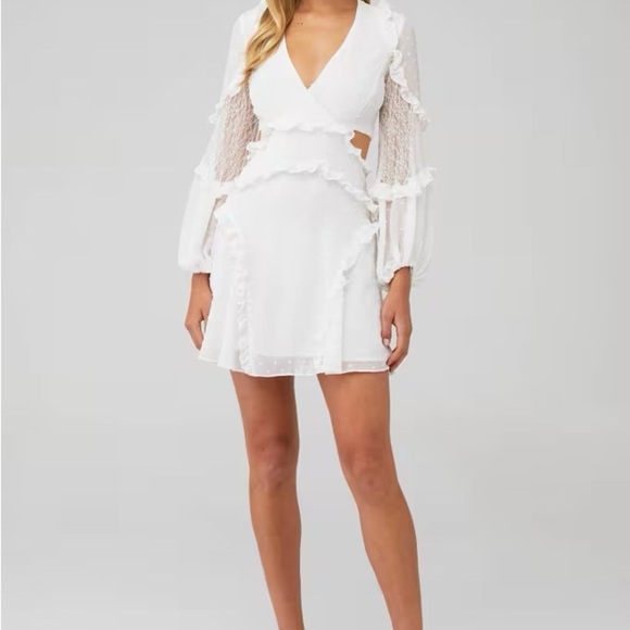 Bardot Dresses & Skirts - Bardot Ziggy White Lace Dress 6